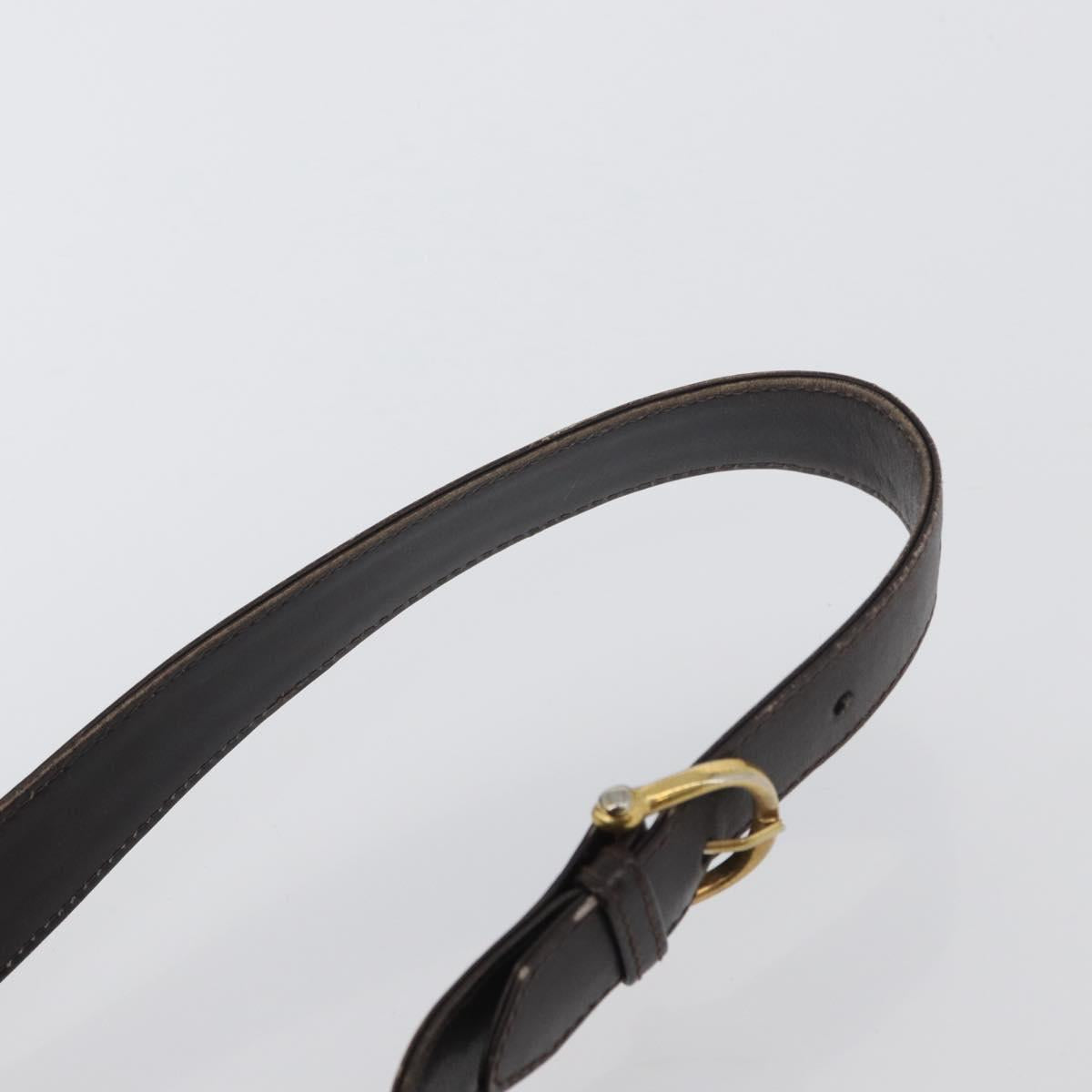 CELINE C Sulky Shoulder Bag Canvas Brown Gold Auth ep13505