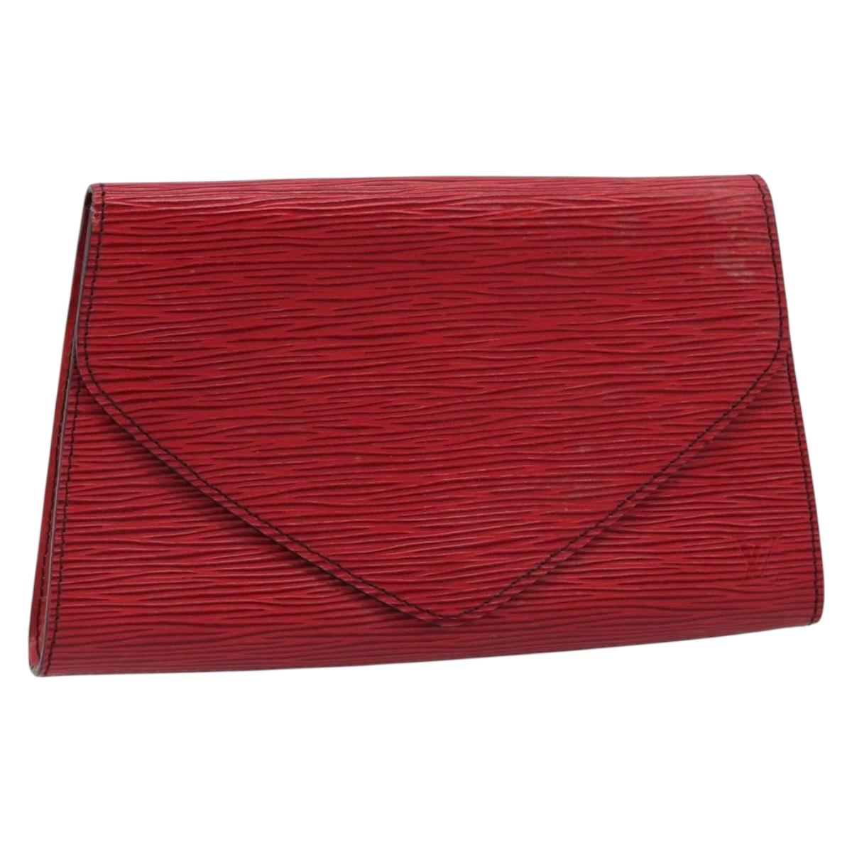 LOUIS VUITTON Epi Art Deco Clutch Bag Red M52637 LV Auth ep13508