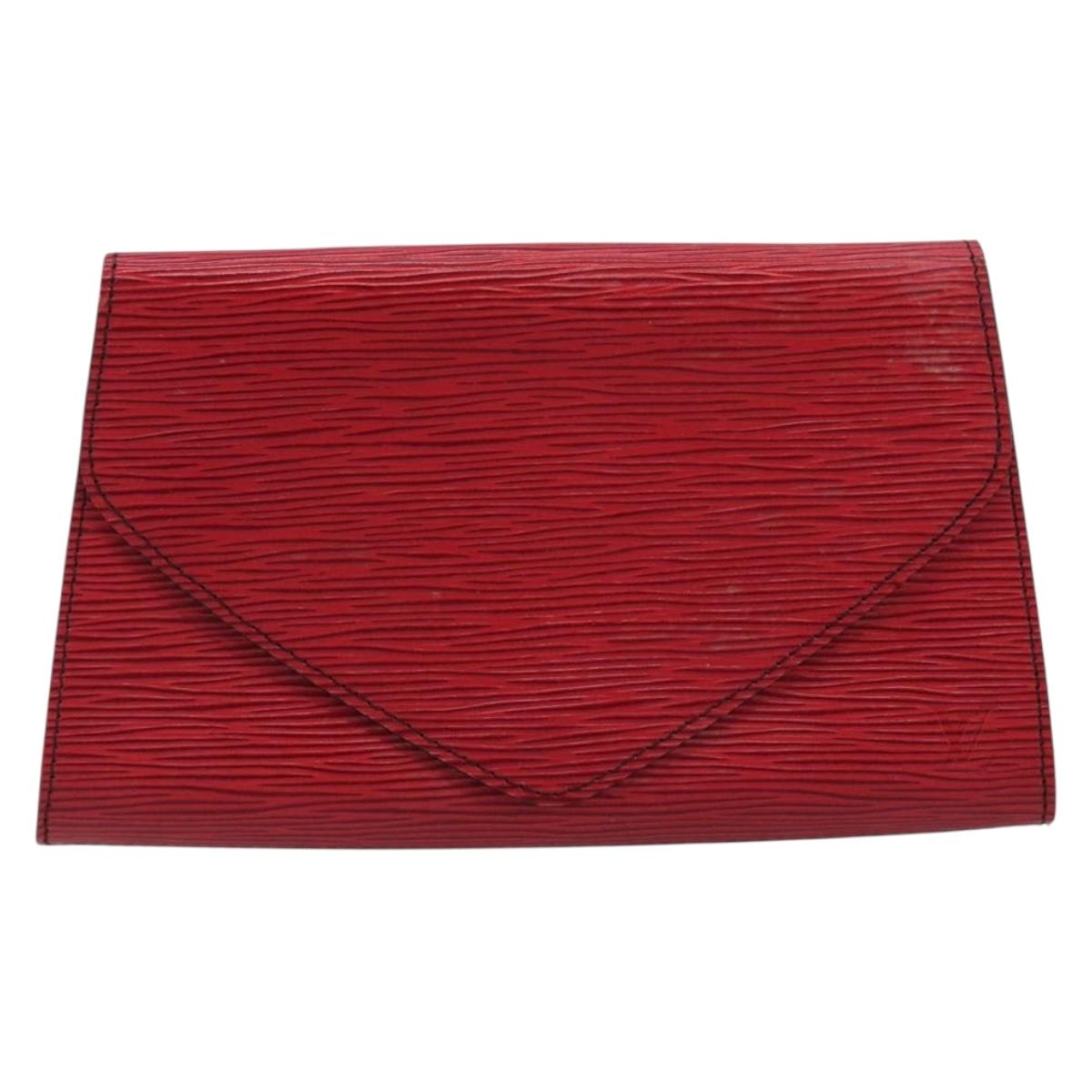 LOUIS VUITTON Epi Art Deco Clutch Bag Red M52637 LV Auth ep13508