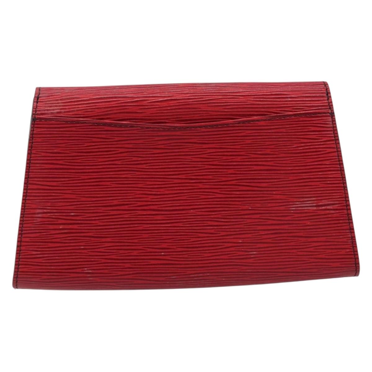 LOUIS VUITTON Epi Art Deco Clutch Bag Red M52637 LV Auth ep13508