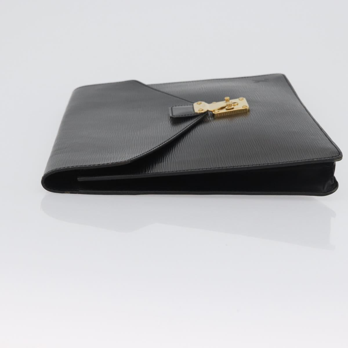 LOUIS VUITTON Epi Porte Documents・Senatur Briefcase Black M54452 Auth ep13511