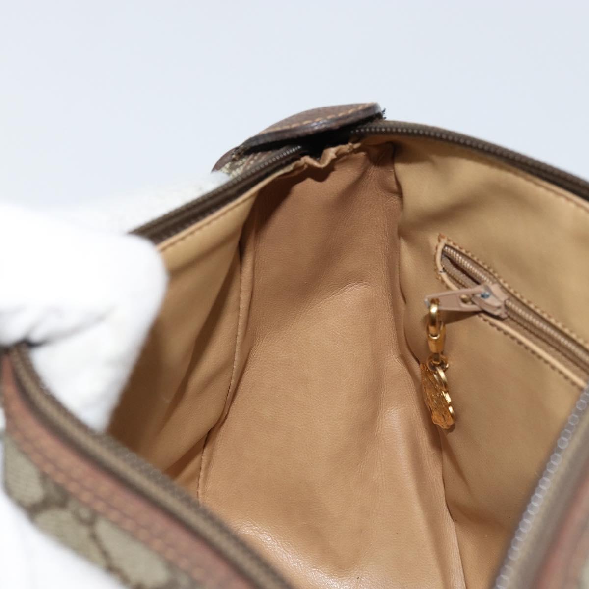 GUCCI GG Supreme Web Sherry Line Bag PVC Beige 001 123 6177 002 Auth ep13516
