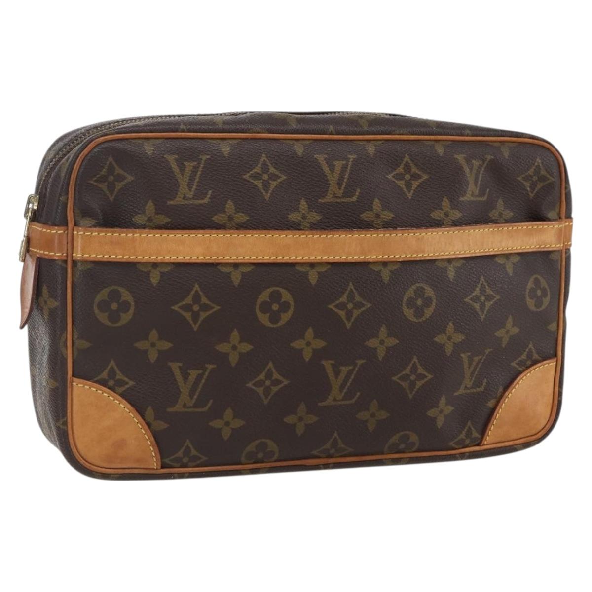 LOUIS VUITTON Monogram Compiegne 28 Clutch Bag M51845 LV Auth ep13521