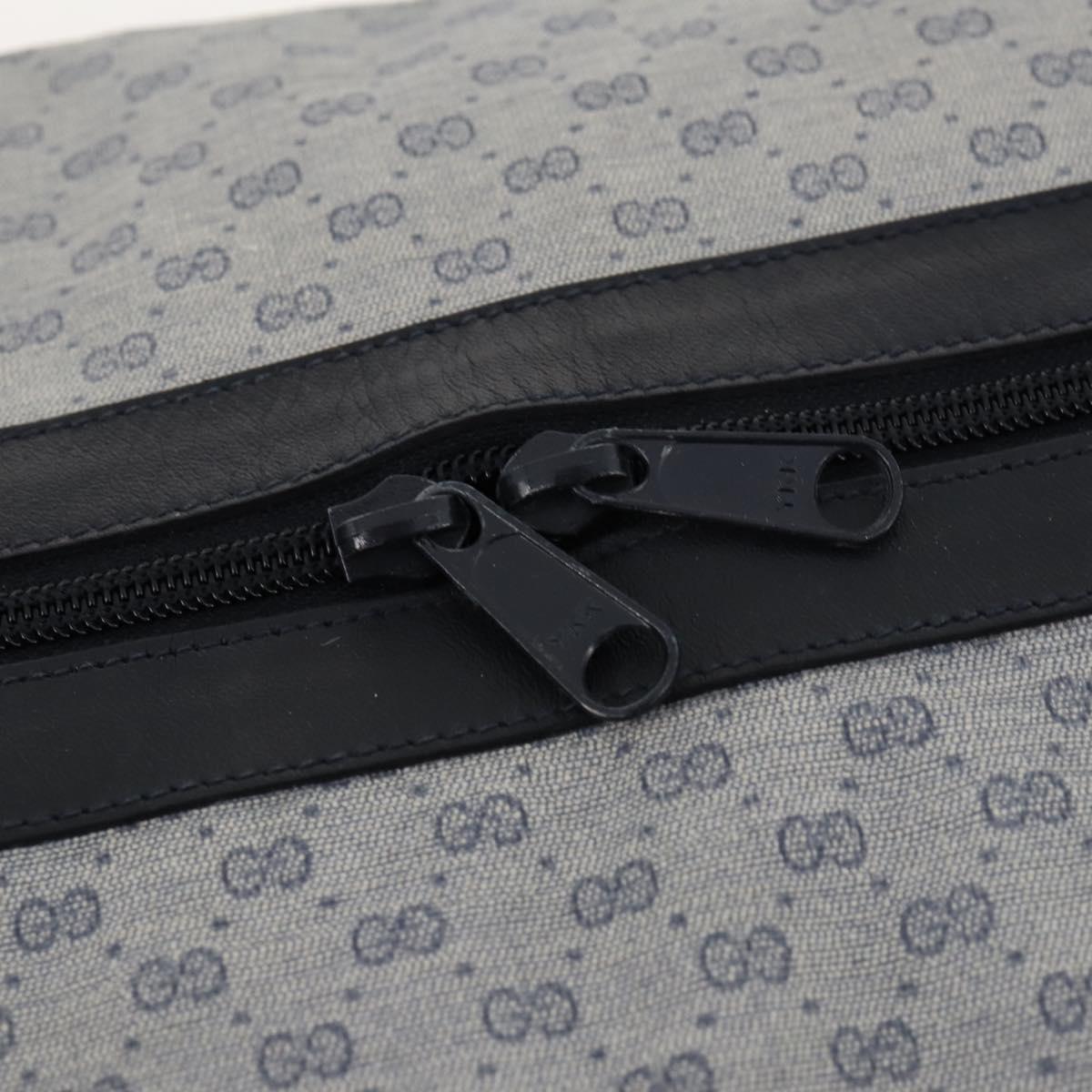 GUCCI Micro GG Supreme Sherry Line Boston Bag PVC Navy Red Auth ep13528