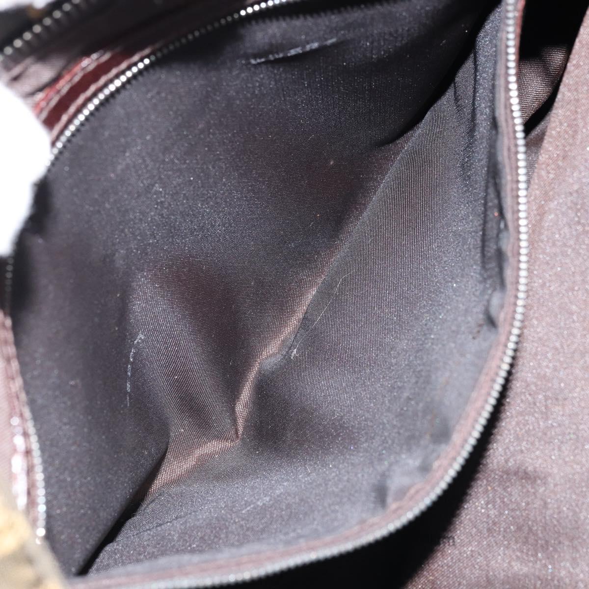 FENDI Zucca Canvas Hand Bag Brown Black Auth ep13529