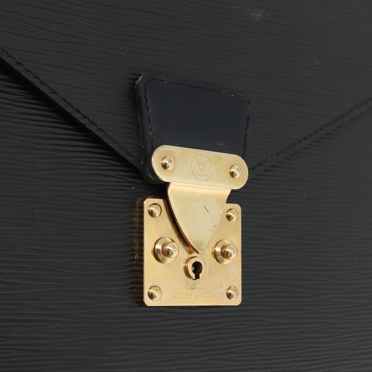 LOUIS VUITTON Epi Serviette Conseiller Briefcase Black M54422 LV Auth ep13531
