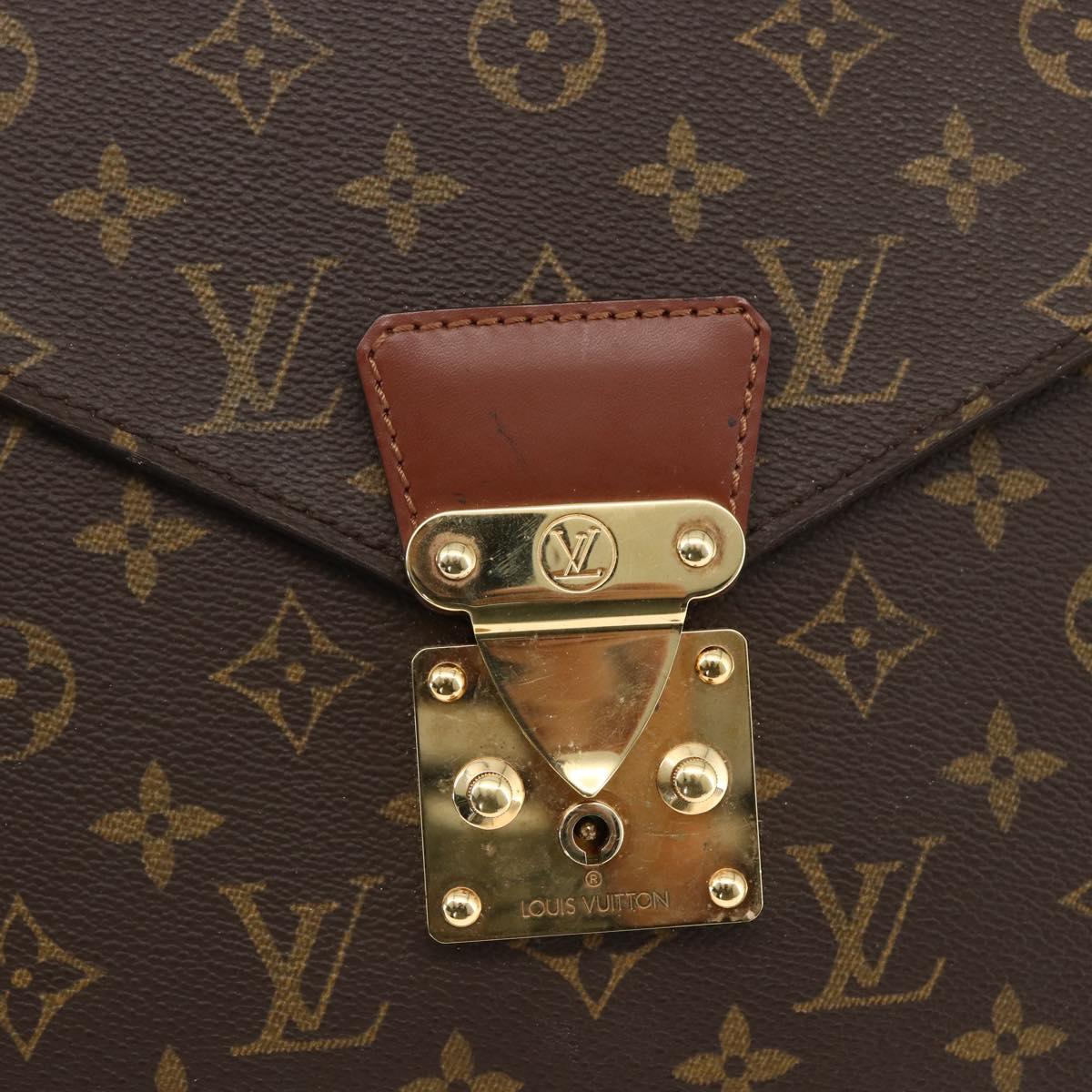 LOUIS VUITTON Monogram Porte Documents Bandouliere Bag M53338 LV Auth ep13533
