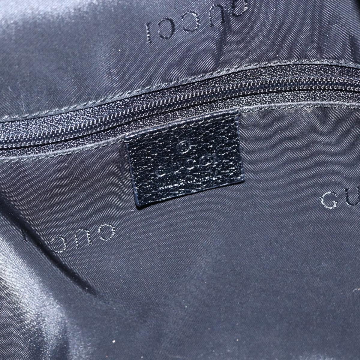 GUCCI Jackie Shoulder Bag Nylon Black Silver Auth ep13535