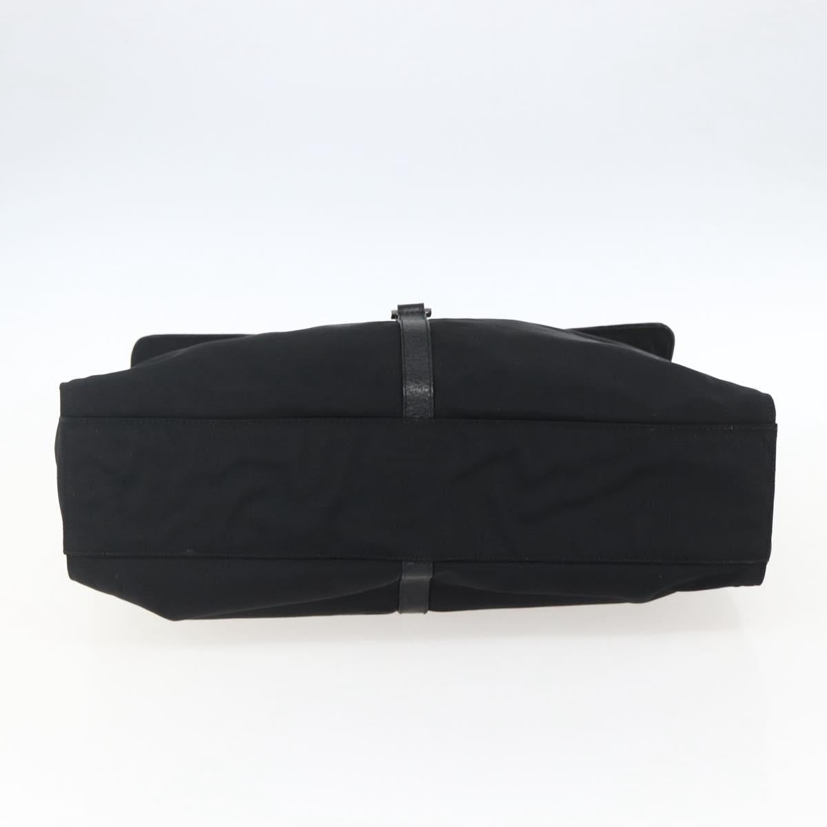 GUCCI Jackie Shoulder Bag Nylon Black Silver Auth ep13535