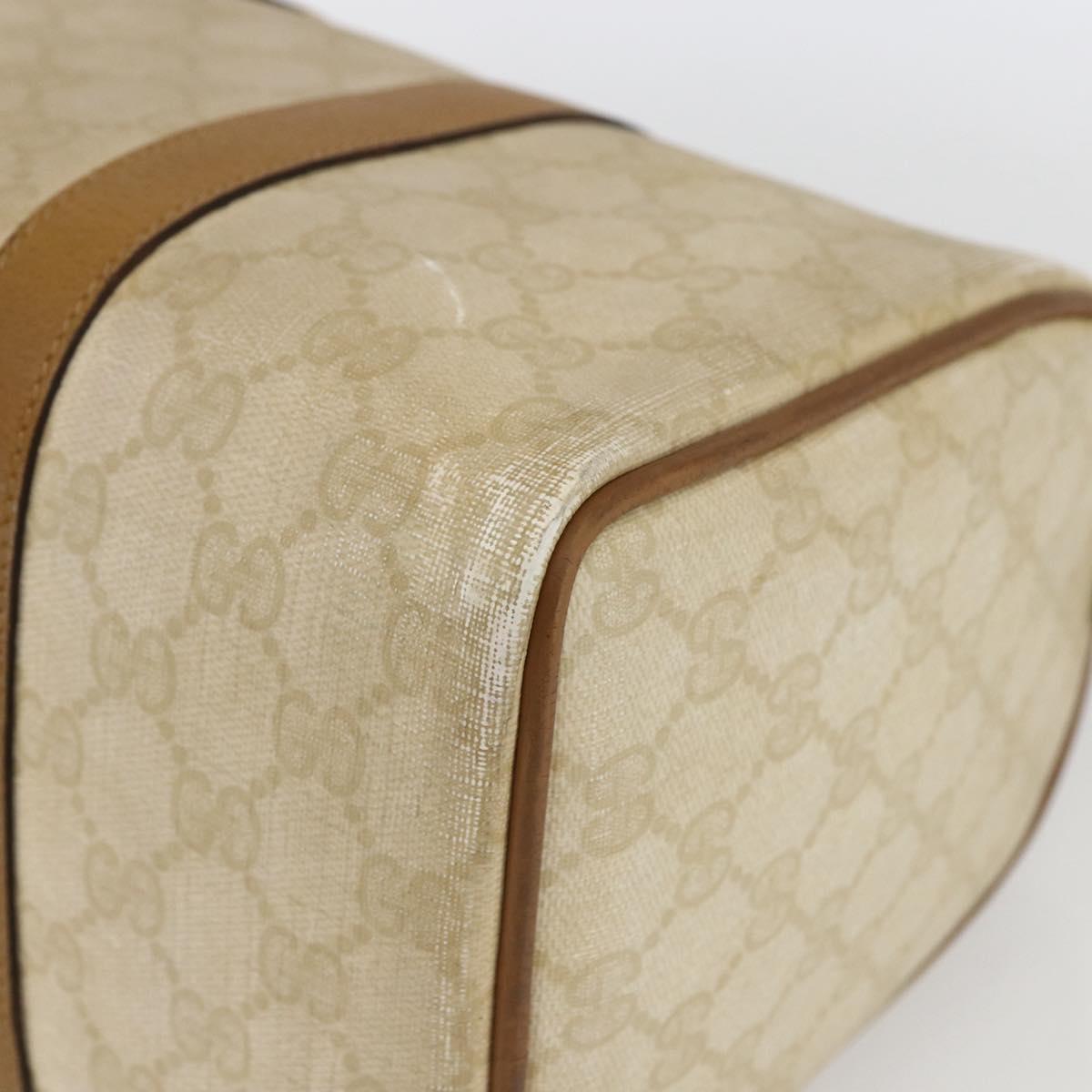 GUCCI GG Supreme Boston Bag PVC Ivory Gold 40 02 007 Auth ep13537