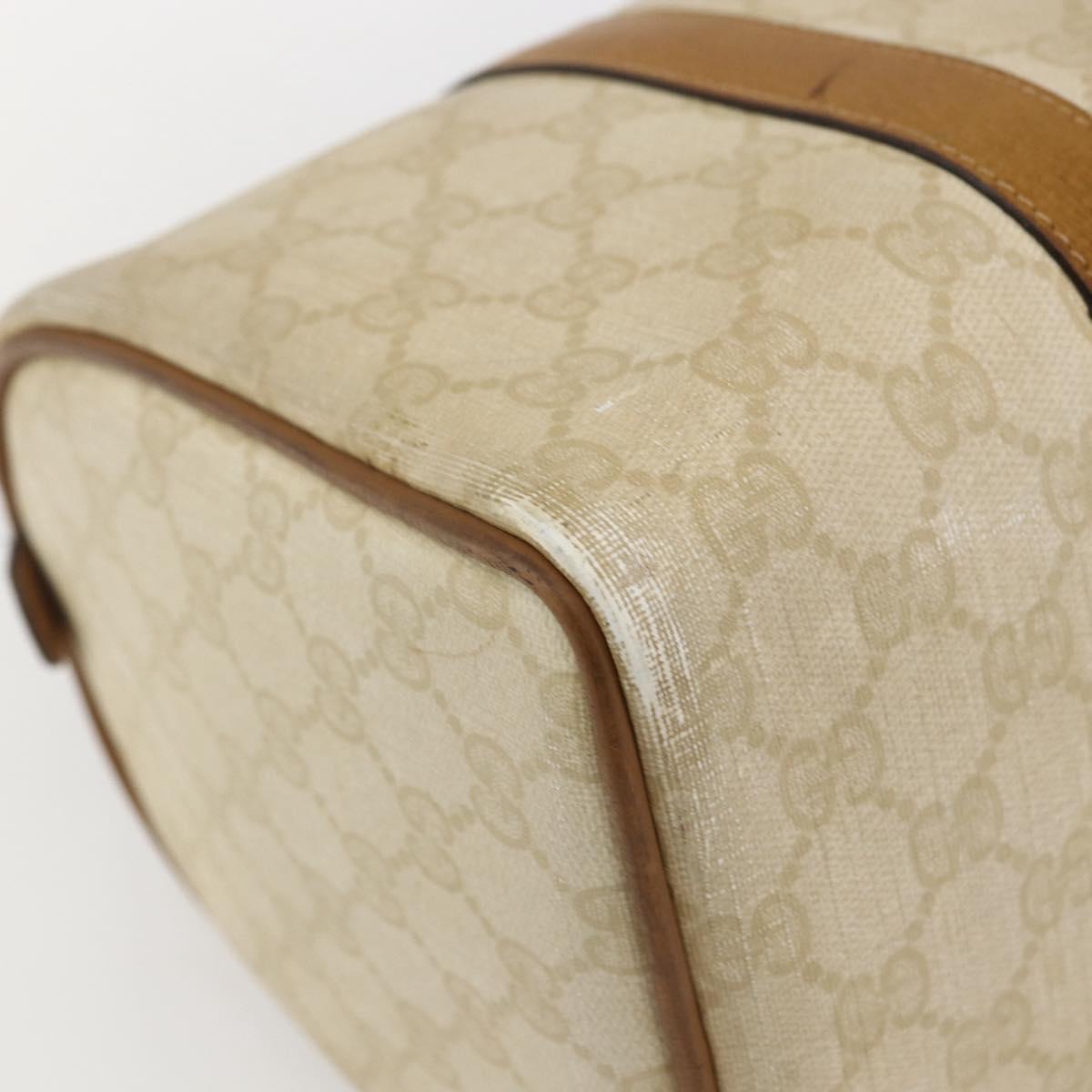 GUCCI GG Supreme Boston Bag PVC Ivory Gold 40 02 007 Auth ep13537