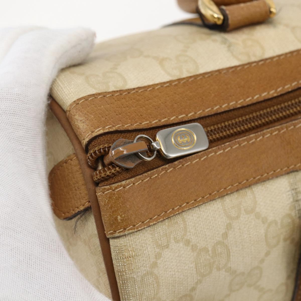 GUCCI GG Supreme Boston Bag PVC Ivory Gold 40 02 007 Auth ep13537