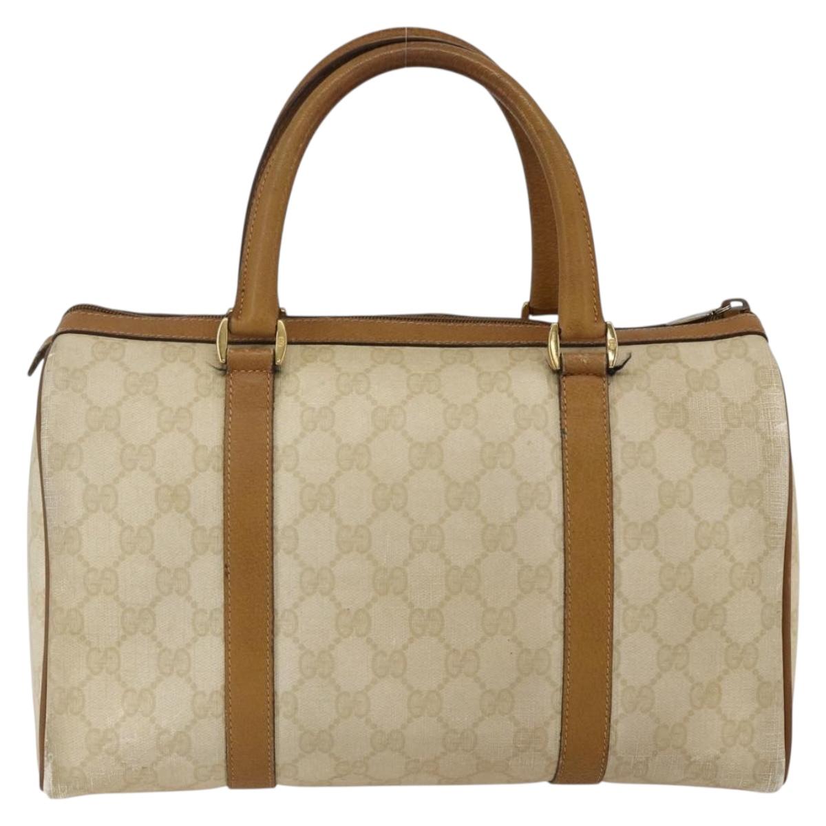 GUCCI GG Supreme Boston Bag PVC Ivory Gold 40 02 007 Auth ep13537
