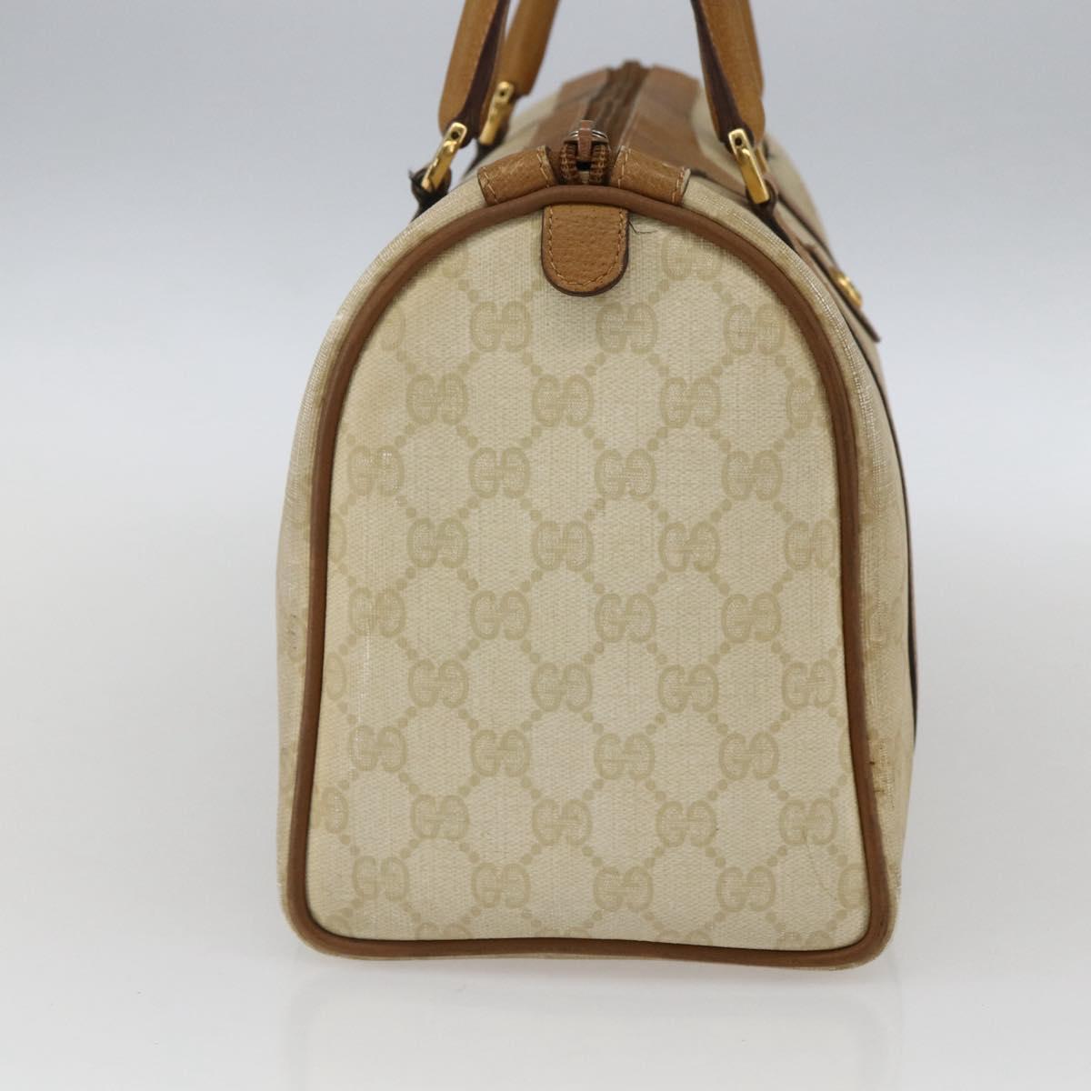 GUCCI GG Supreme Boston Bag PVC Ivory Gold 40 02 007 Auth ep13537