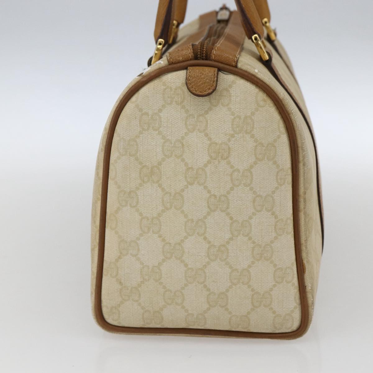 GUCCI GG Supreme Boston Bag PVC Ivory Gold 40 02 007 Auth ep13537