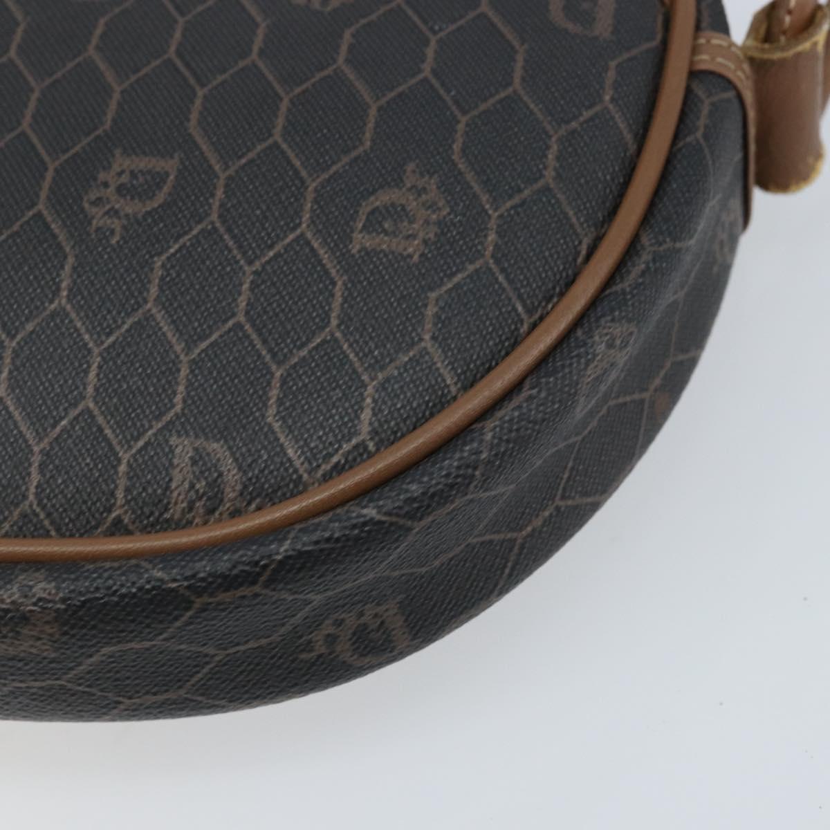 Christian Dior Honeycomb Canvas Shoulder Bag PVC Black Auth ep13545