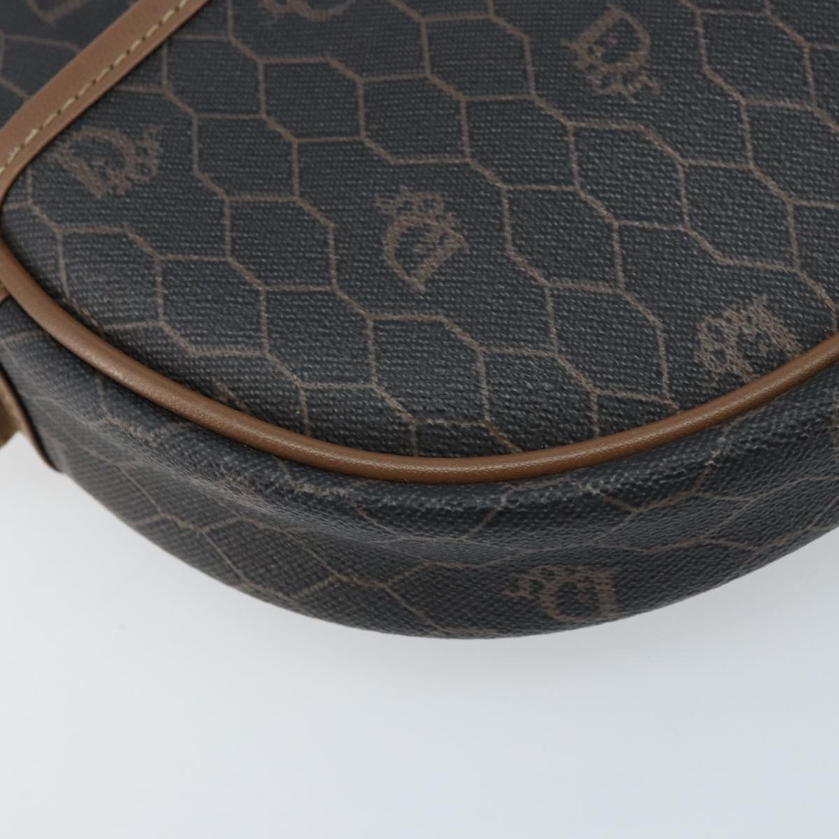 Christian Dior Honeycomb Canvas Shoulder Bag PVC Black Auth ep13545
