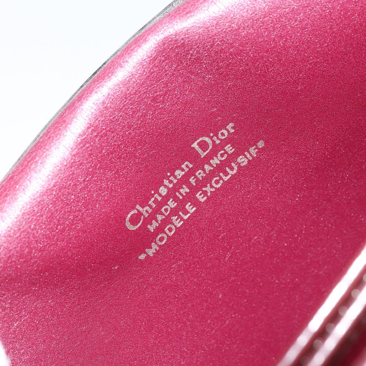 Christian Dior Trotter Canvas Shoulder Bag Bordeaux Gold Auth ep13551