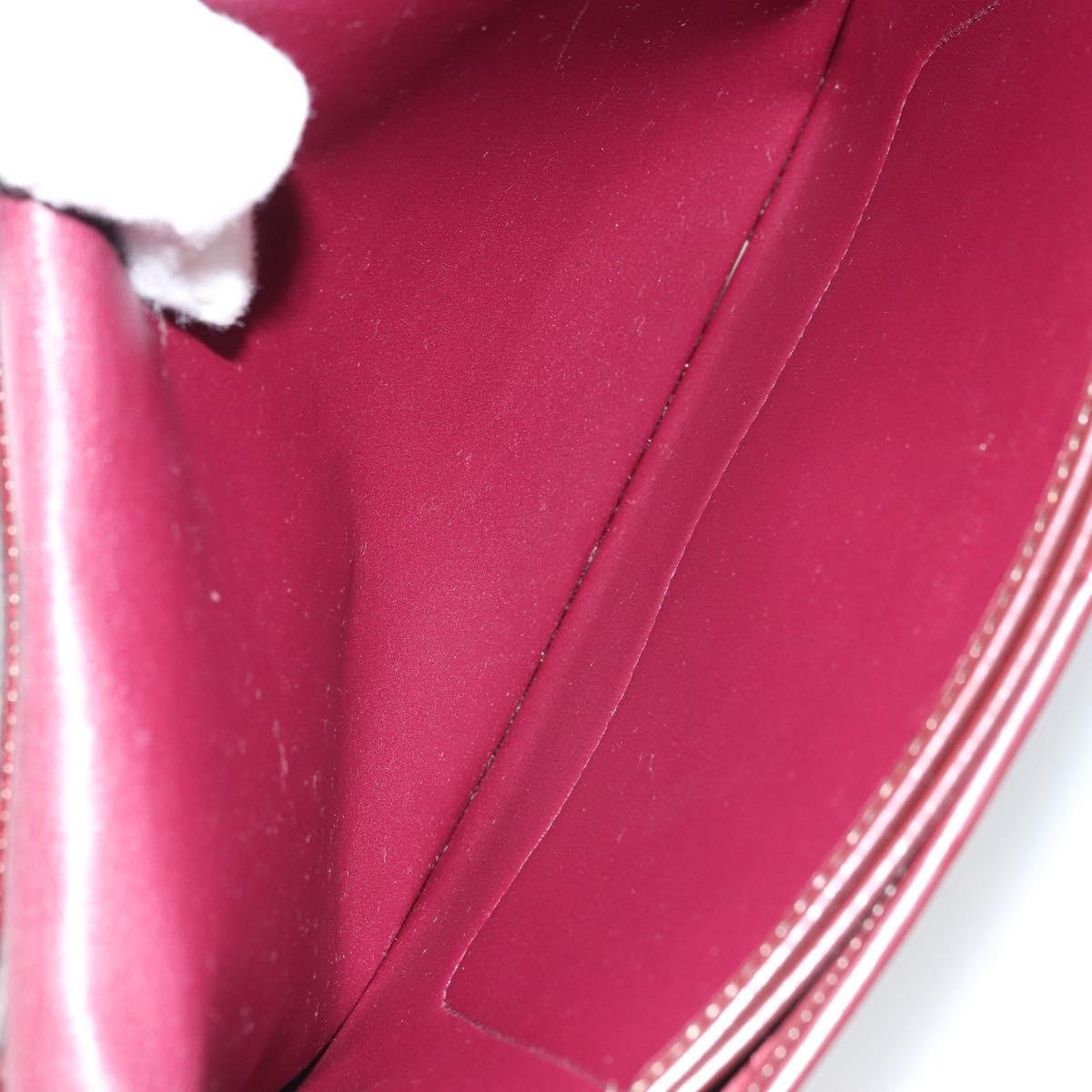 Christian Dior Trotter Canvas Shoulder Bag Bordeaux Gold Auth ep13551