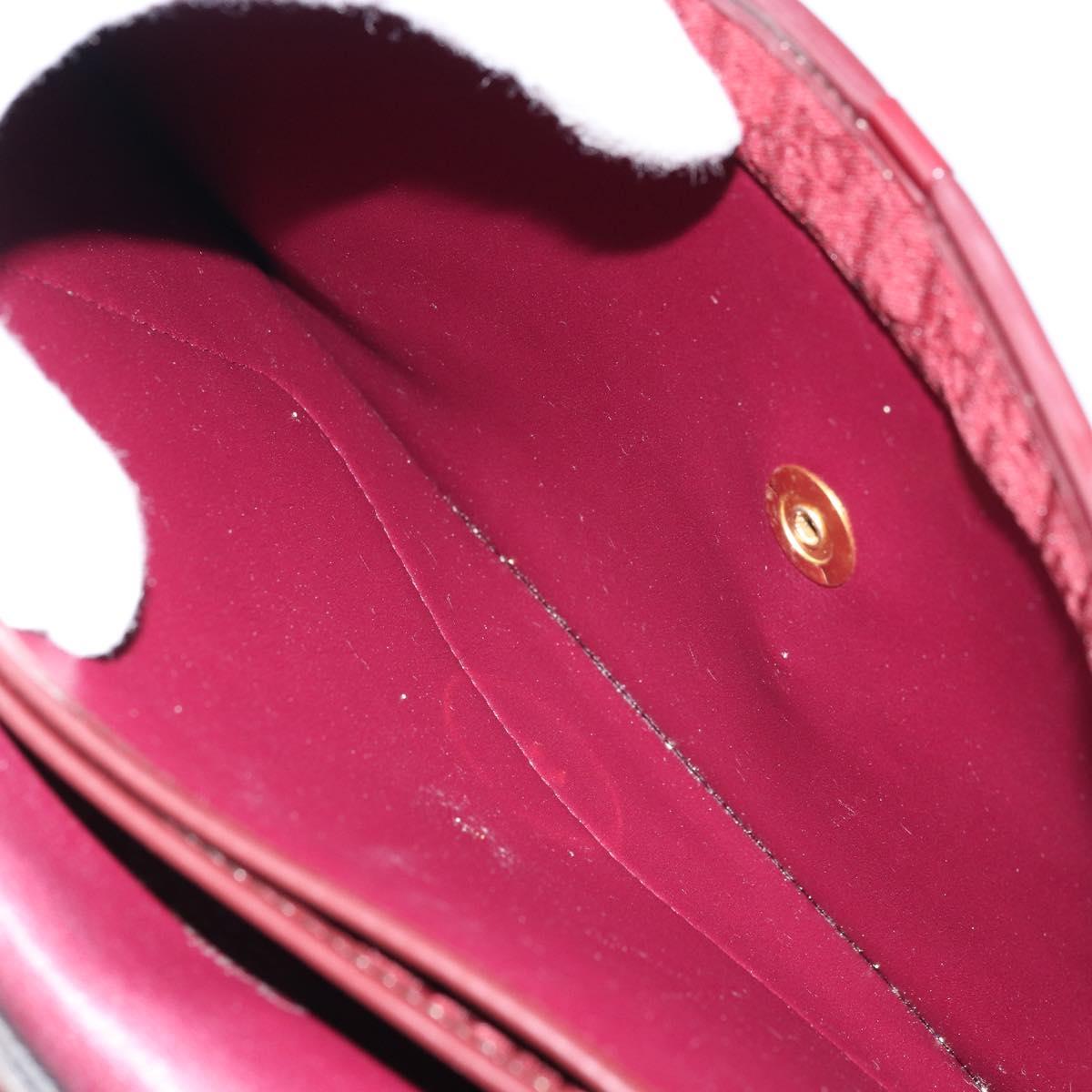 Christian Dior Trotter Canvas Shoulder Bag Bordeaux Gold Auth ep13551