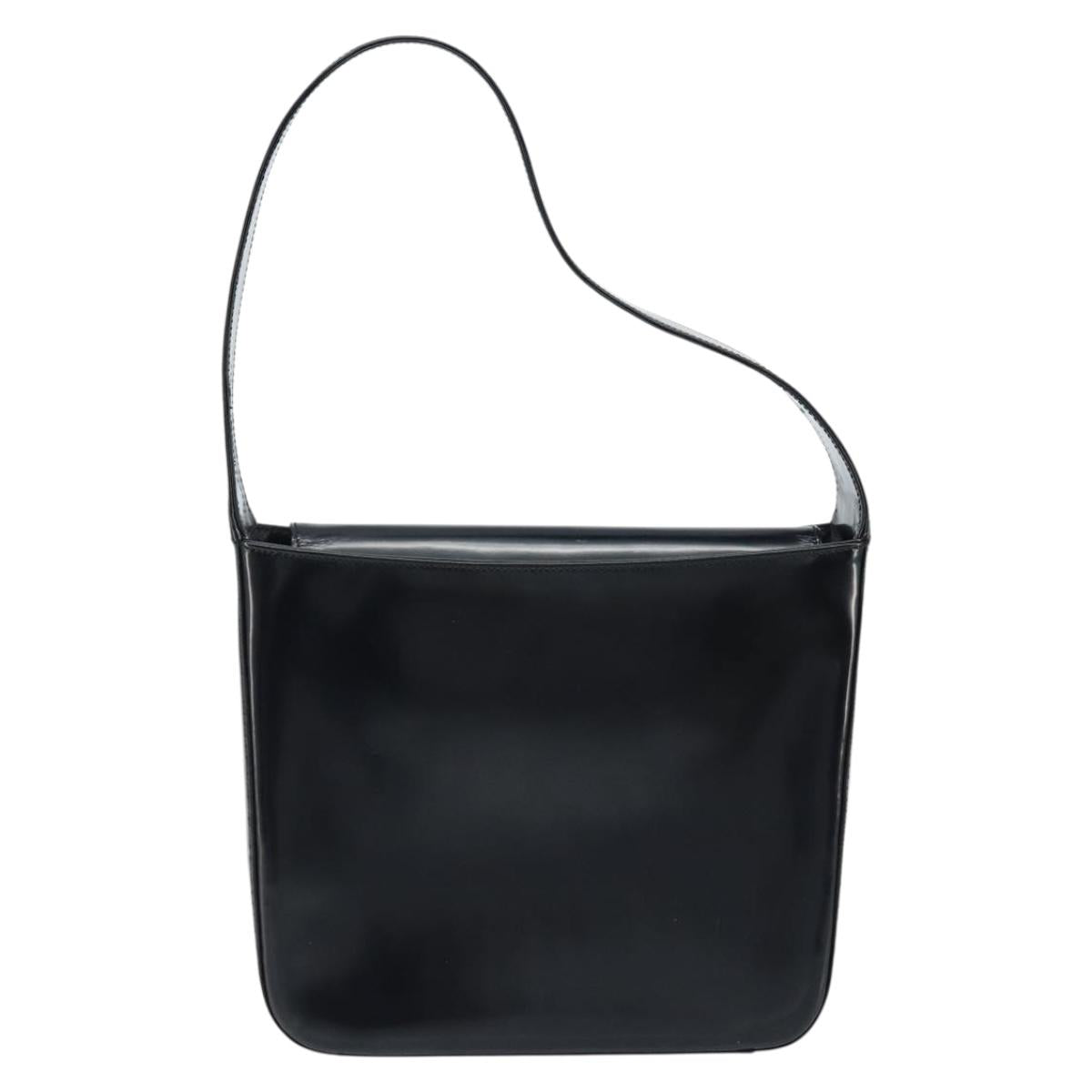 GUCCI Shoulder Bag Patent leather Black Silver 000 1186 0506 Auth ep13558