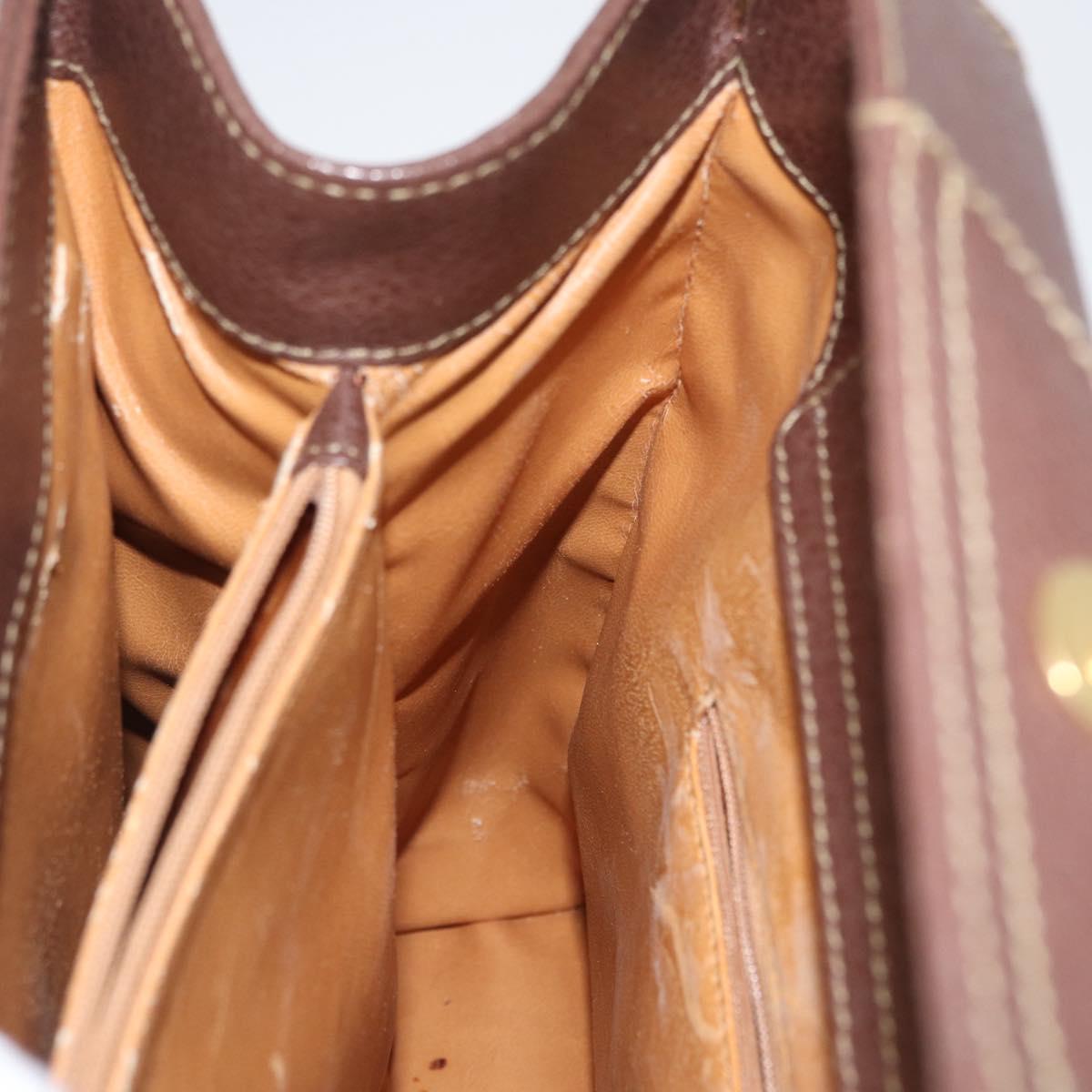 GUCCI Bamboo Hand Bag Leather Beige Gold 002 1186 0260 Auth ep13559