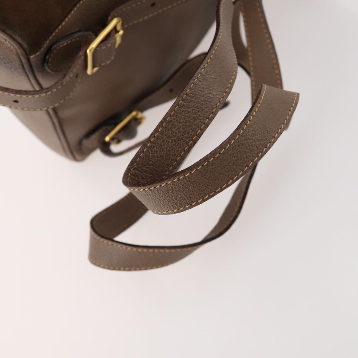GUCCI Bamboo Backpack Suede Brown Gold 003 2058 0030 Auth ep13565