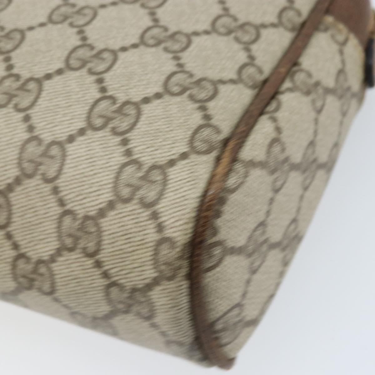 GUCCI GG Supreme Web Sherry Line Clutch Bag PVC Beige Gold Red Auth ep13569