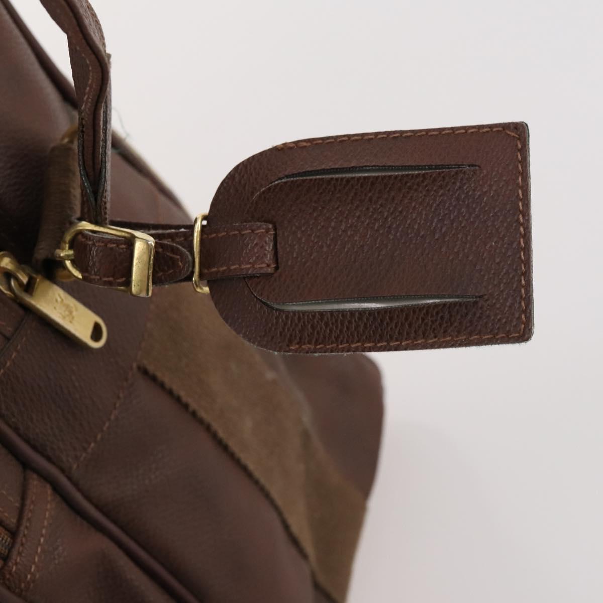 Burberrys Nova Check Shoulder Bag PVC Leather Beige Gold Auth ep13571