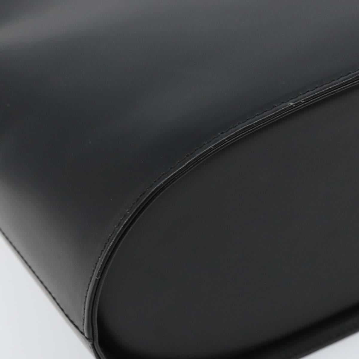 BURBERRY Nova Check Shoulder Bag Leather Black Silver Auth ep13572