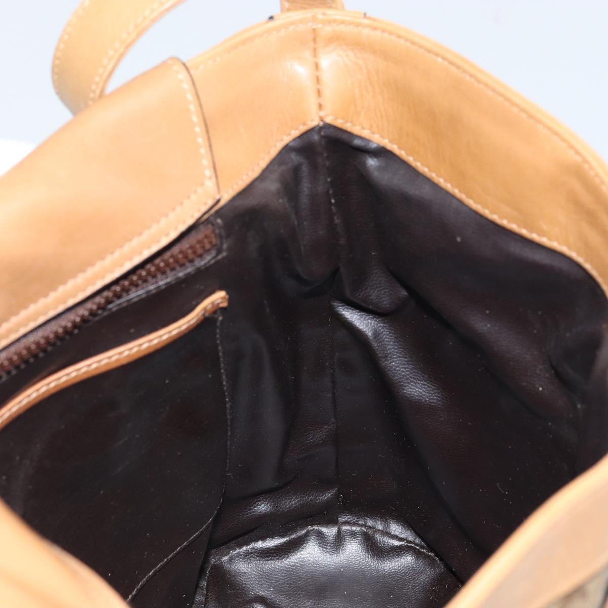 CELINE C Sulky Shoulder Bag PVC Beige Gold Auth ep13573