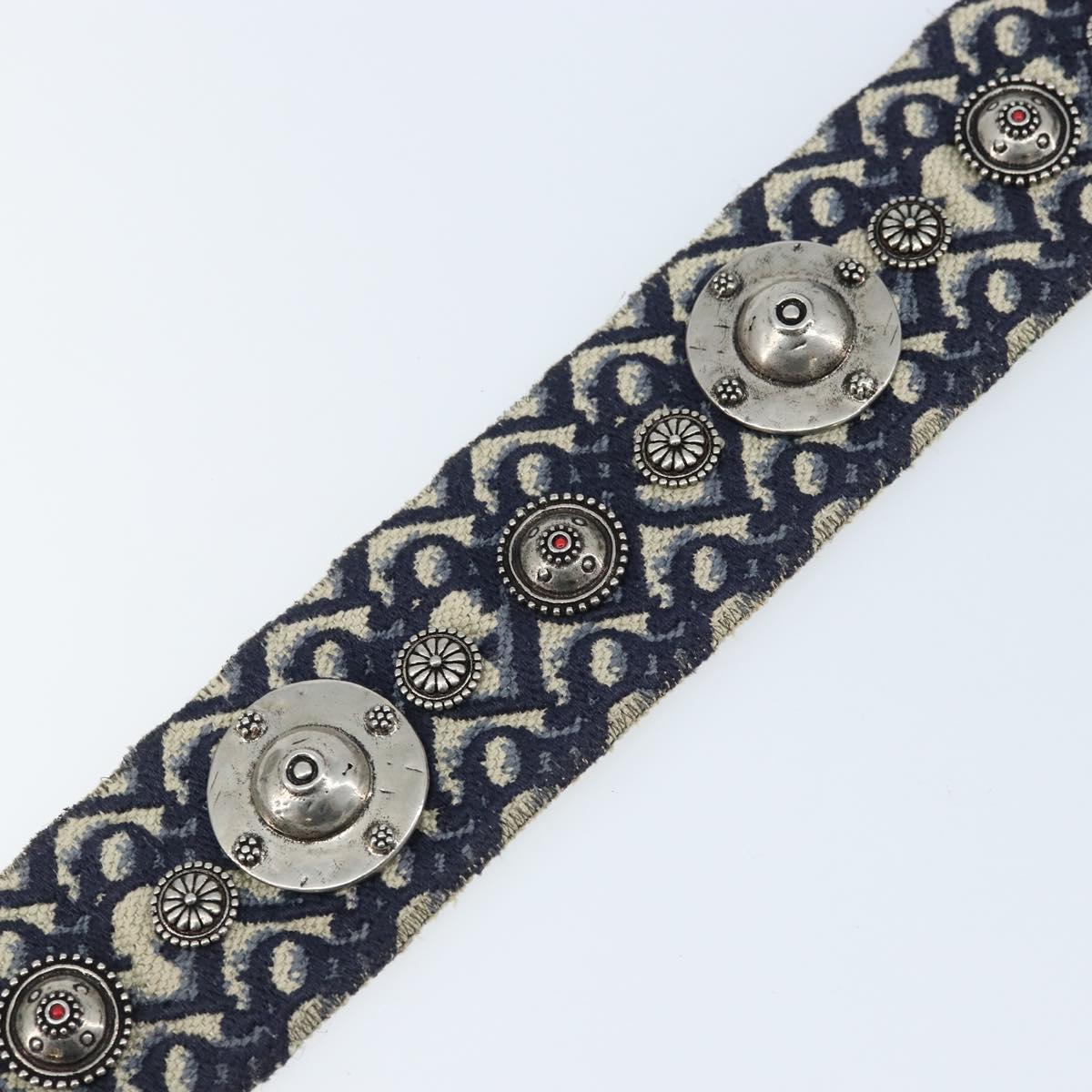 Christian Dior Trotter Canvas Shoulder Strap 36.6"" Navy Auth ep13575