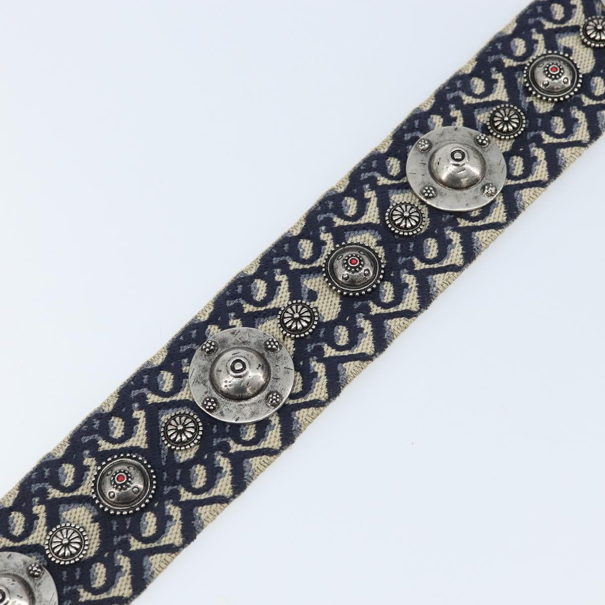 Christian Dior Trotter Canvas Shoulder Strap 36.6"" Navy Auth ep13579