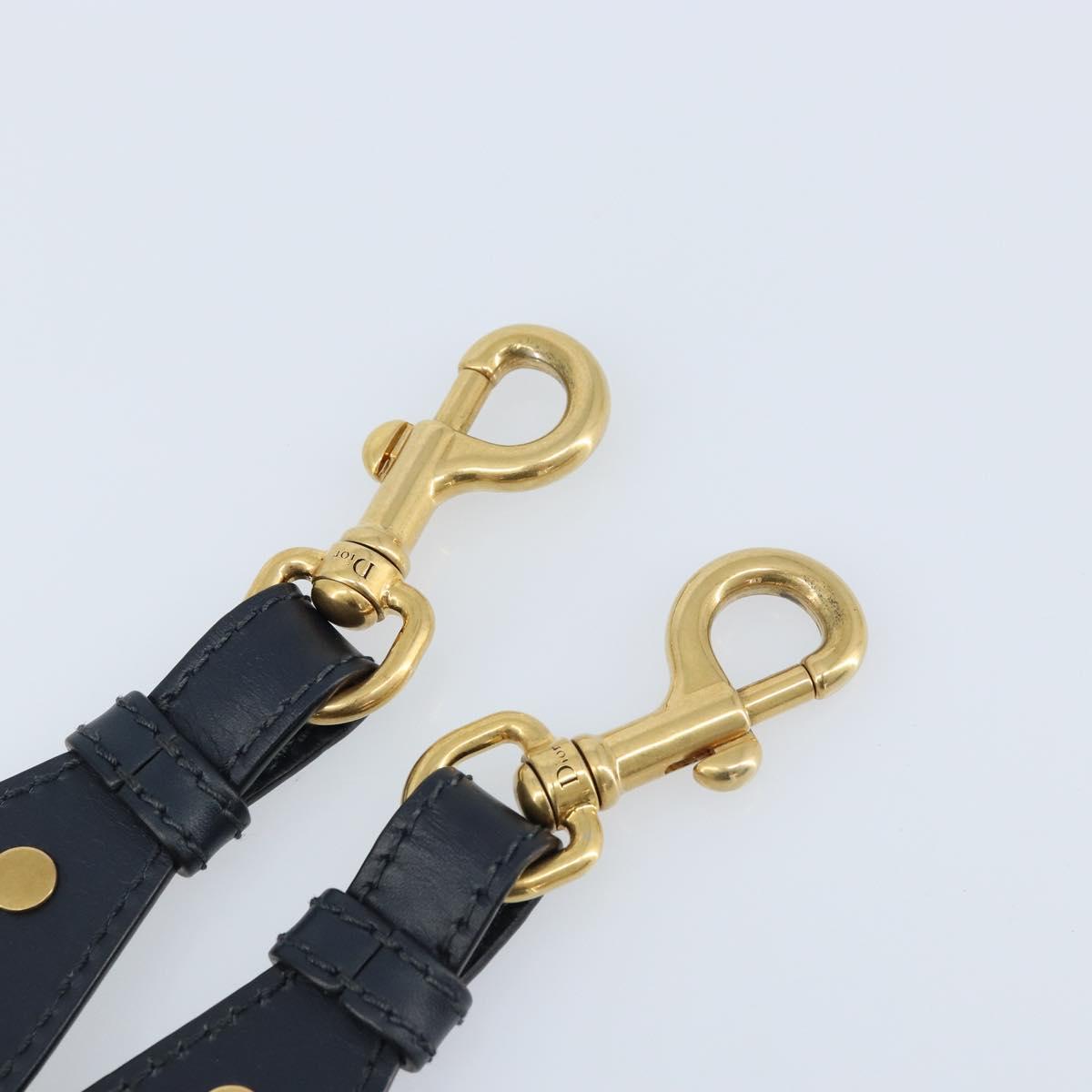 Christian Dior Trotter Canvas Shoulder Strap 37.4"" Navy Auth ep13582