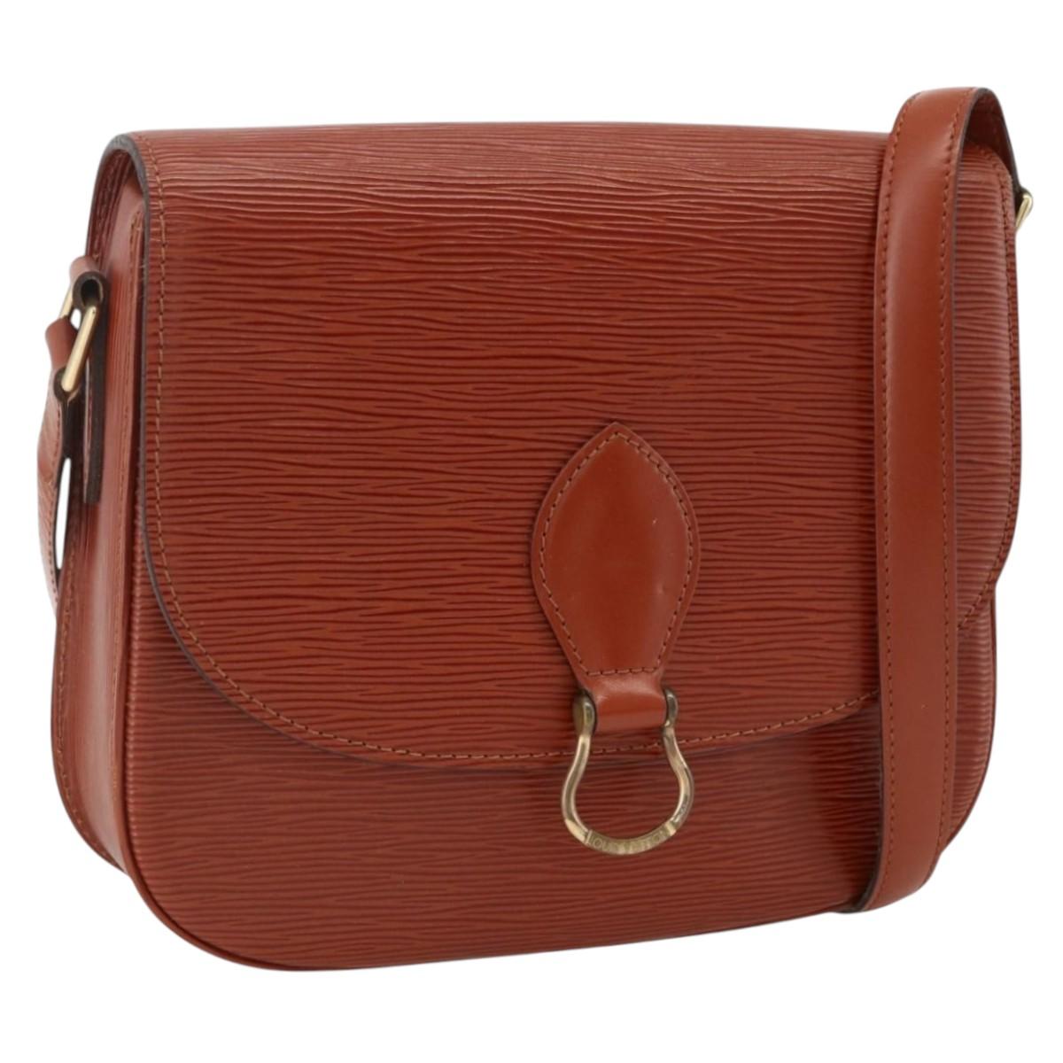 LOUIS VUITTON Epi Saint Cloud GM Shoulder Bag Brown M52193 LV Auth ep13585