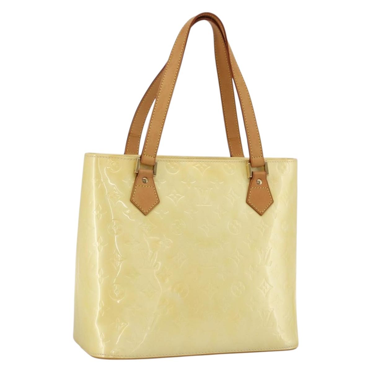 LOUIS VUITTON Monogram Vernis Houston Hand Bag Perle M91342 LV Auth ep13590