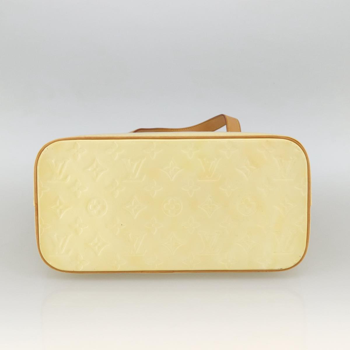 LOUIS VUITTON Monogram Vernis Houston Hand Bag Perle M91342 LV Auth ep13590