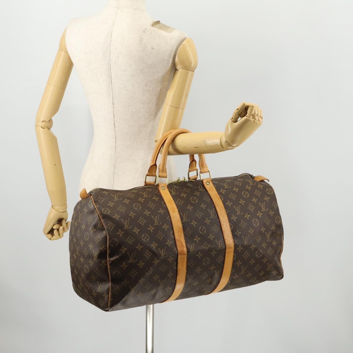 LOUIS VUITTON Monogram Keepall 50 Boston Bag M41426 LV Auth ep13597