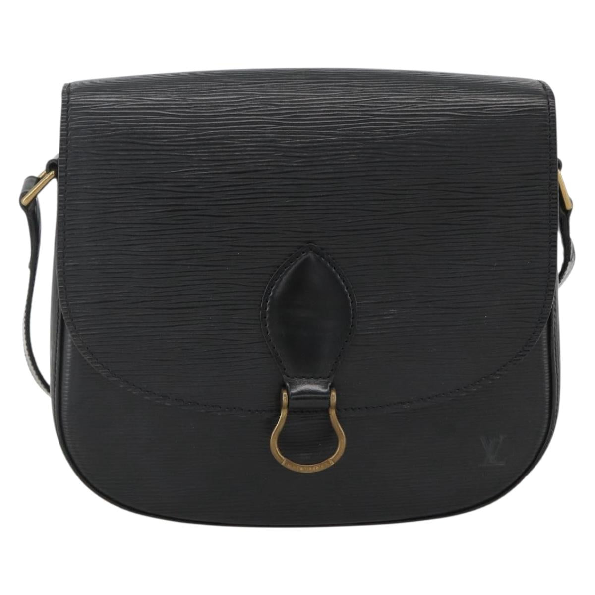 LOUIS VUITTON Epi Saint Cloud GM Shoulder Bag Black Noir M52192 LV Auth ep13601