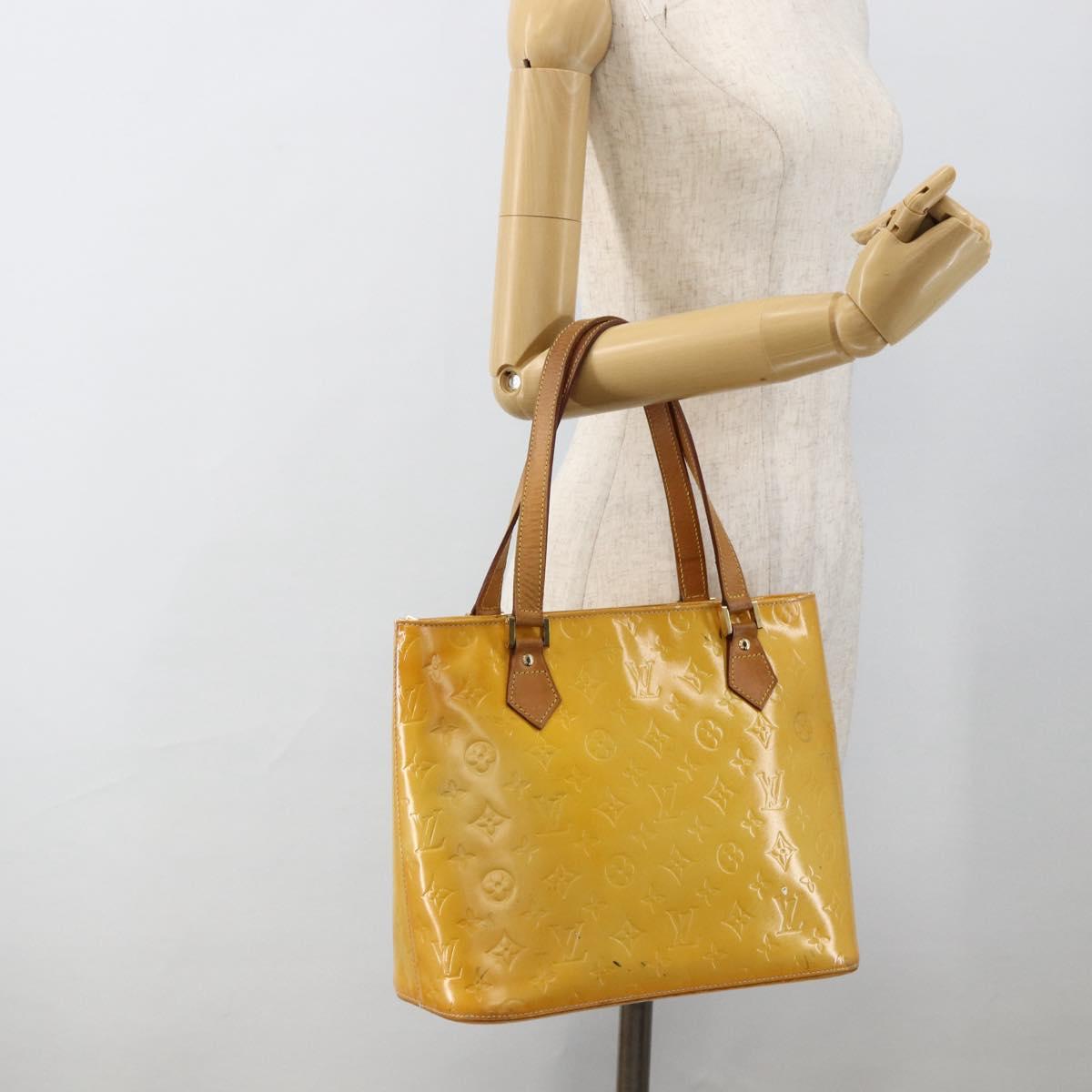 LOUIS VUITTON Monogram Vernis Houston Hand Bag Gris M91053 LV Auth ep13603