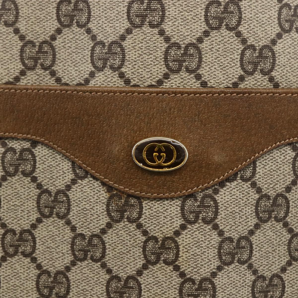 GUCCI GG Supreme Web Sherry Line Tote Bag PVC Beige Auth ep13605