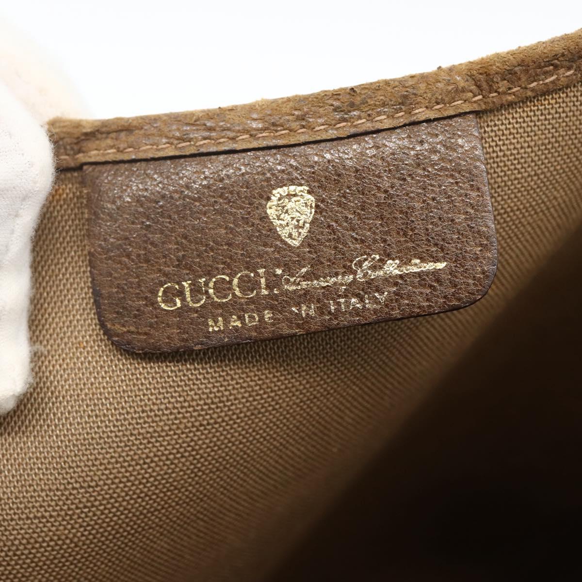 GUCCI GG Supreme Web Sherry Line Tote Bag PVC Beige Auth ep13605