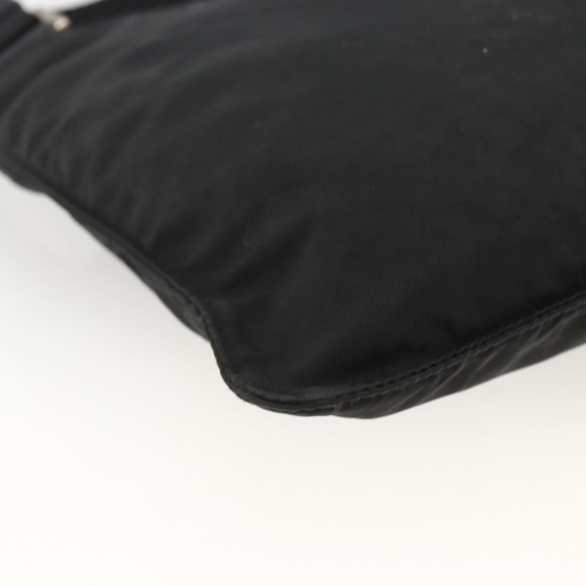 PRADA Shoulder Bag Nylon Black Silver Auth ep13614
