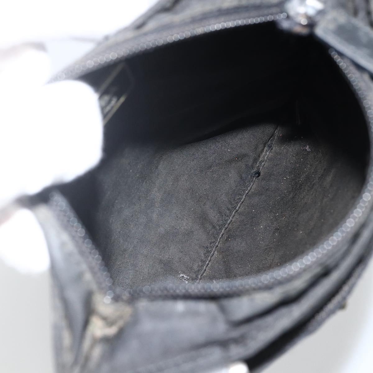 PRADA Shoulder Bag Nylon Black Silver Auth ep13614