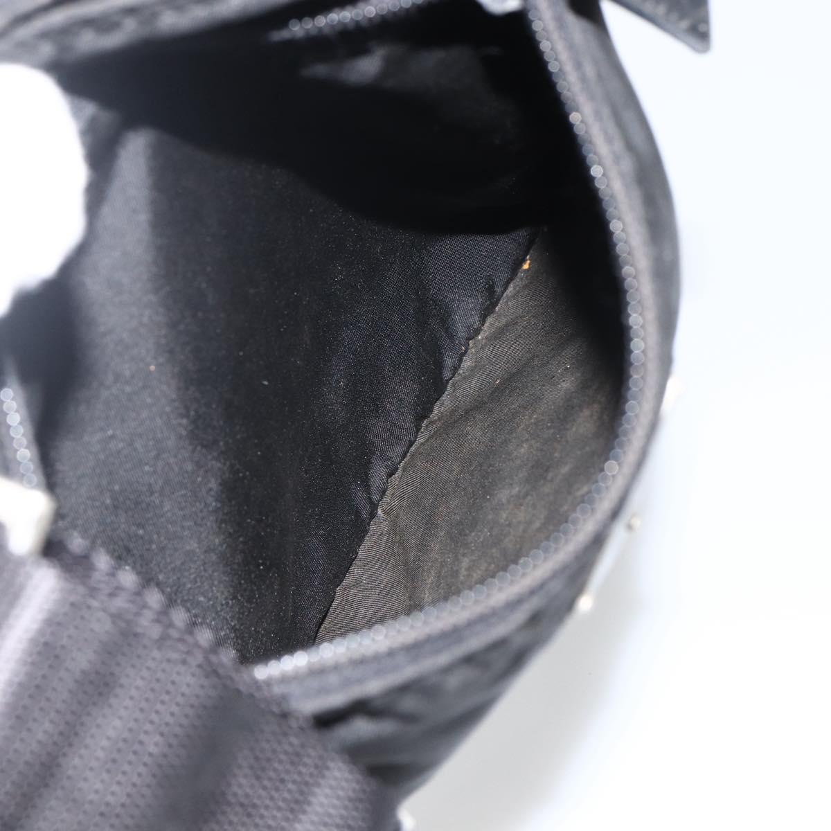 PRADA Shoulder Bag Nylon Black Silver Auth ep13614