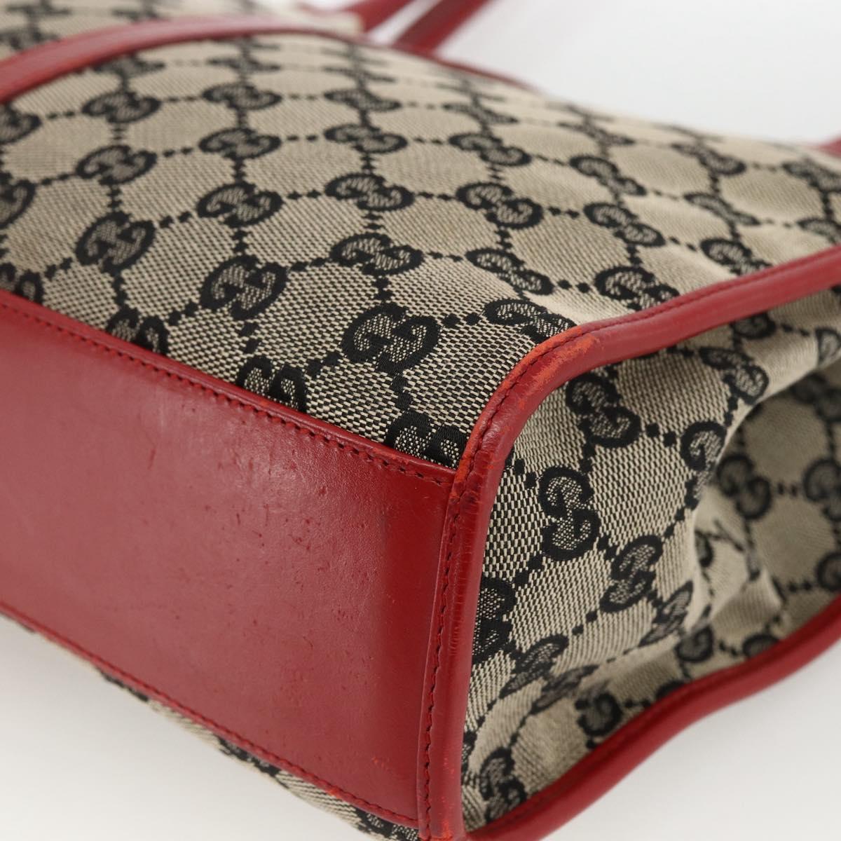GUCCI GG Canvas Jackie Hand Bag Gold Navy 002 1073 3444 Auth ep13616