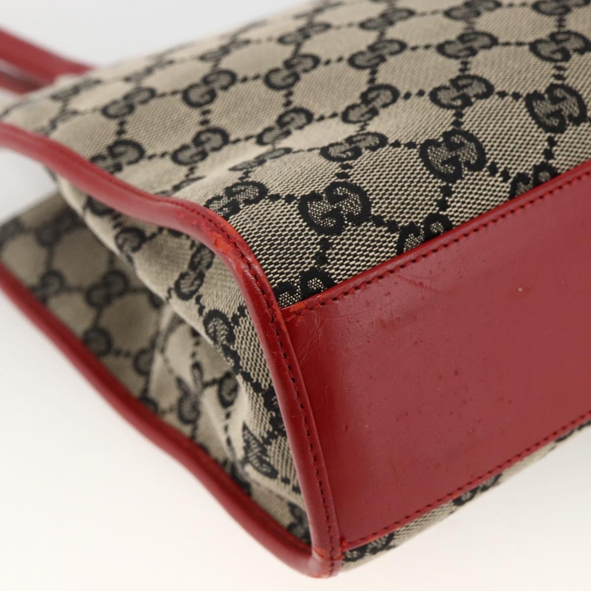 GUCCI GG Canvas Jackie Hand Bag Gold Navy 002 1073 3444 Auth ep13616