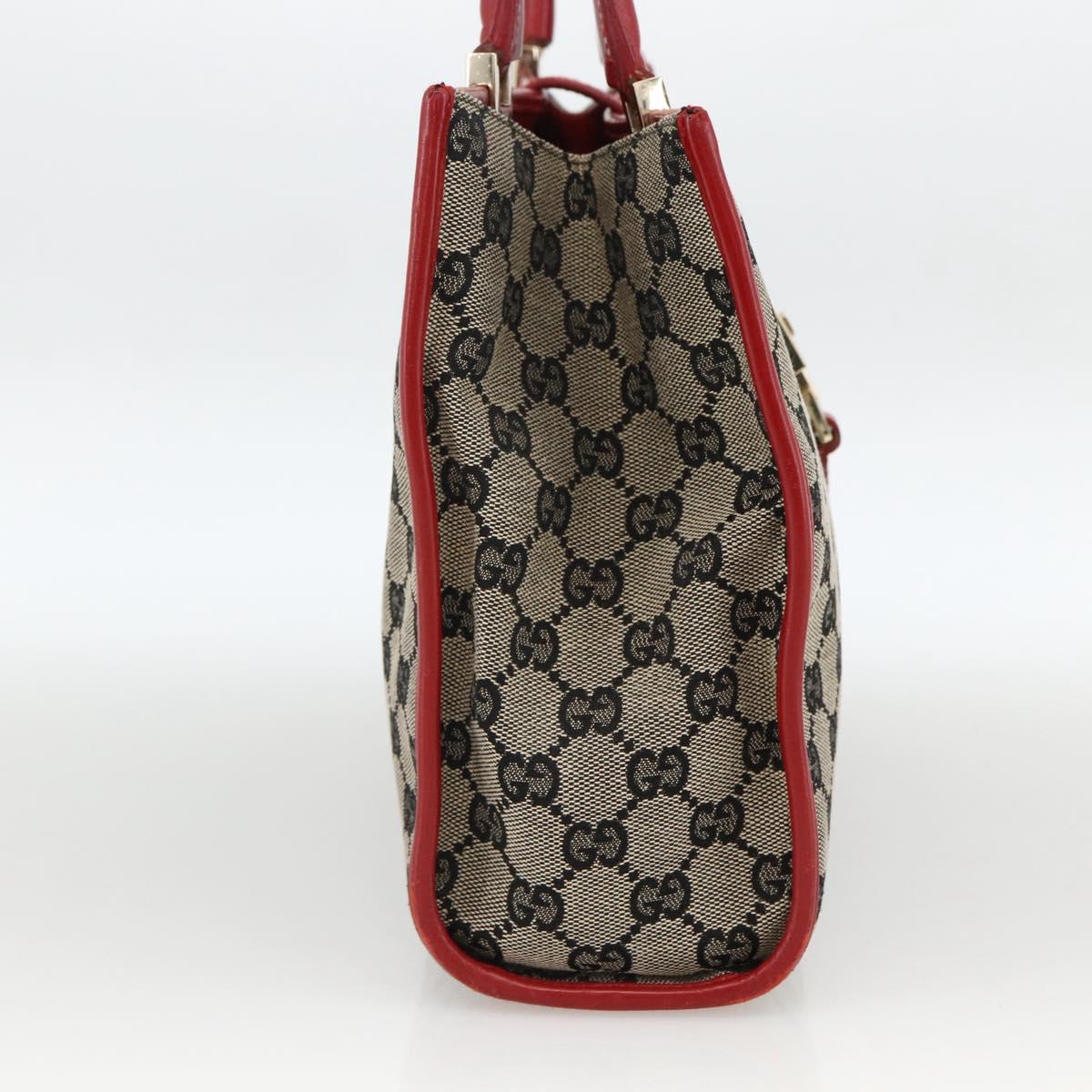 GUCCI GG Canvas Jackie Hand Bag Gold Navy 002 1073 3444 Auth ep13616