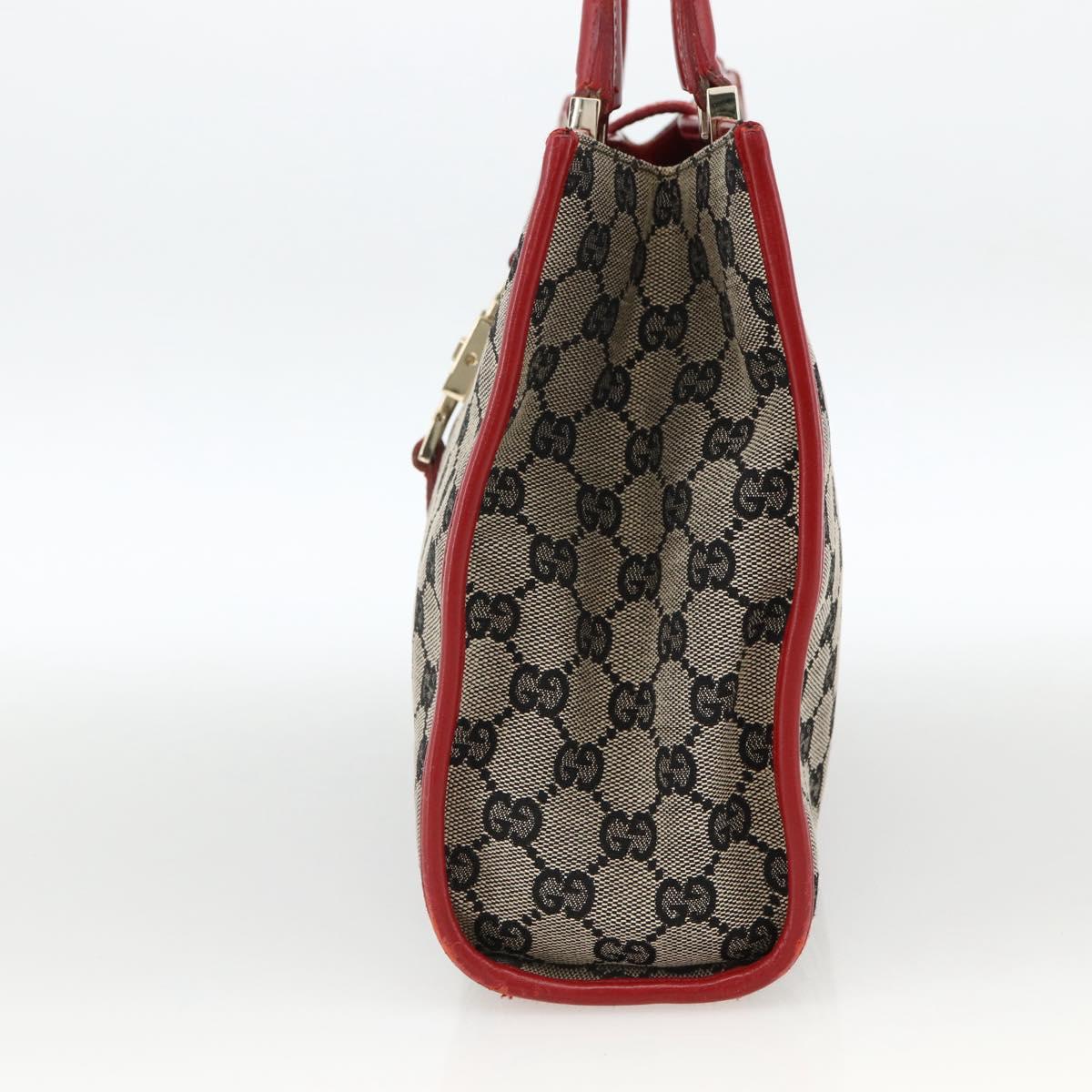 GUCCI GG Canvas Jackie Hand Bag Gold Navy 002 1073 3444 Auth ep13616