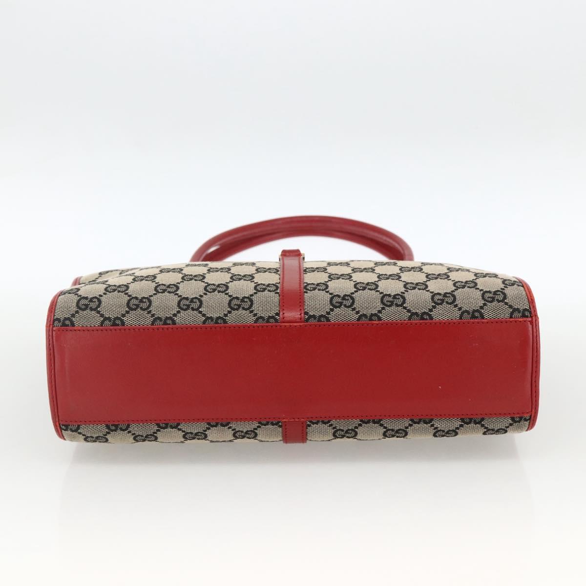 GUCCI GG Canvas Jackie Hand Bag Gold Navy 002 1073 3444 Auth ep13616